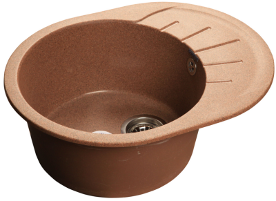 GranFest RONDO GF-R-580 L, мойка, мрамор, терракот