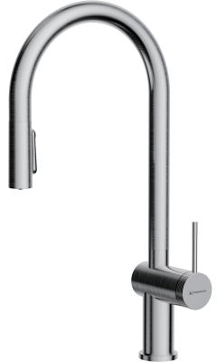 Фото товара: Omoikiri Tahara-SB-BN, смеситель, нержавеющая сталь