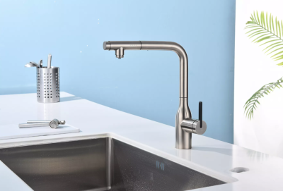 Детальное фото товара: Paulmark VIPER, смеситель, брашированная сталь