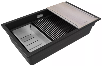Детальное фото товара: Paulmark LUMI-MULTI SINK 74 UNI, мойка, гранит, черный