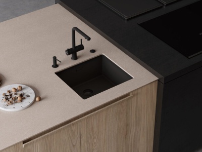 Детальное фото товара: Omoikiri Taki 49-U/IF-GB, мойка, нержавеющая сталь/графит