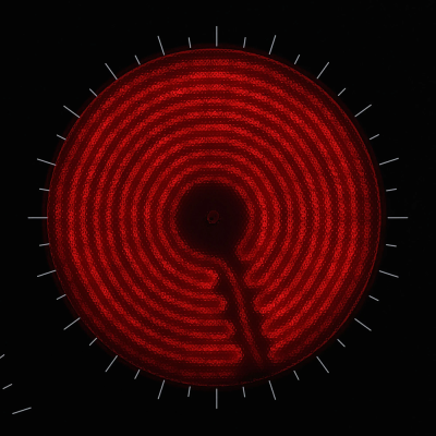 Детальное фото товара: Krona ZAUBER 45 BL TK стеклокерамическая поверхность