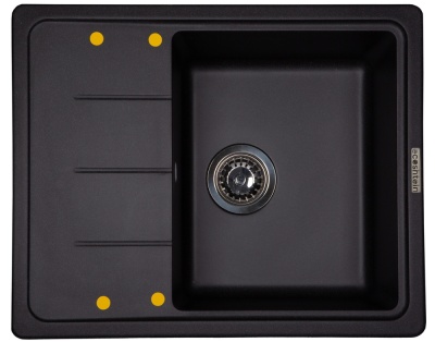 Ecoshtein RECHTECK 620, мойка, гранит, антрацит