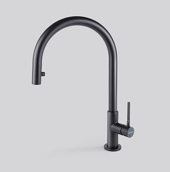 Фото товара: Falmec TREVI ROUND MATT BLACK, смеситель, черный матовый