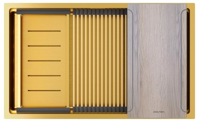 Детальное фото товара: Paulmark NEXT-MULTI SINK 74 UNI, мойка, нержавеющая сталь, брашированное золото