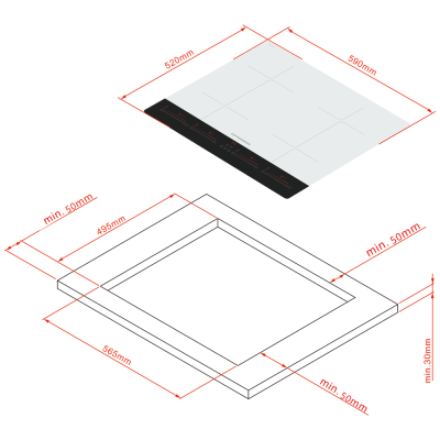 Детальное фото товара: Kuppersberg ICI 622 W индукционная поверхность