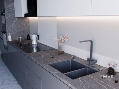 Emar EMQ-2665.PL, мойка, гранит, антрацит Детальное фото товара: Emar EMQ-2665.PL, мойка, гранит, антрацит