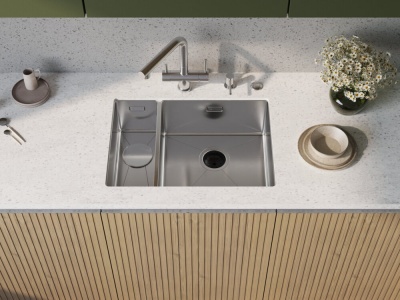 Детальное фото товара: Omoikiri Taki 58-2-U/IF IN-R, мойка, нержавеющая сталь, чаша справа