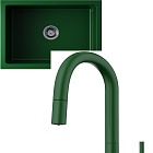 Omoikiri Mikura 61-RG Matt + Akita-S RG royal green