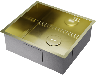 Детальное фото товара: Omoikiri Kasen 49-16 INT LG, мойка, нержавеющая сталь/светлое золото