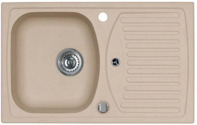 ALVEUS GRANITAL RECORD 30 BEIGE-G55, мойка, гранит, бежевый (с сифоном 1113101)