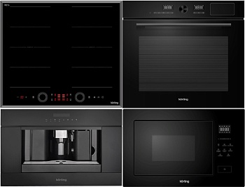 Фото товара: KORTING HIB 68700 B QUADRO + OKB 1650 GN STEAM + KMI 827 GN + KCM 9200 BG