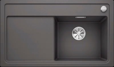 Детальное фото товара: Blanco Zenar 45S, мойка, гранит, темная скала, с клапаном-автоматом, чаша справа