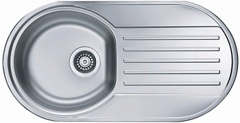 Фото товара: ALVEUS FORM 40 LEI-90, мойка, нержавеющая сталь лён (в комплекте с сифоном 1130550)