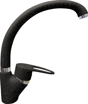 GranFest 1024, смеситель, мрамор, черный