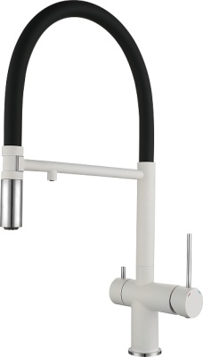 Rivelato ADRIA 1523517, смеситель, гранит, белый 101 хром