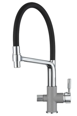 Детальное фото товара: GRANULA 0075 смеситель, гранит, алюминиум