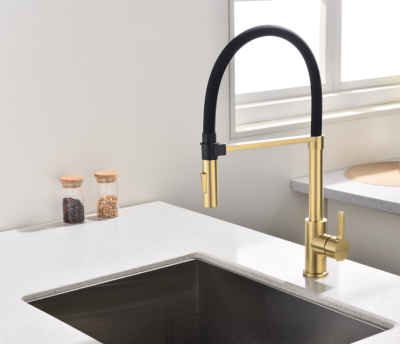 Детальное фото товара: Paulmark HALT, смеситель, светлое брашированное золото