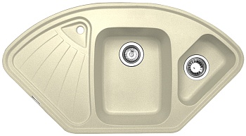 Zigmund & Shtain ECKIG 1000.2, мойка, молодое шампанское Фото товара: Zigmund & Shtain ECKIG 1000.2, мойка, молодое шампанское