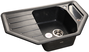 Фото товара: GranFest CORNER GF-C-800 E, мойка, мрамор, черный