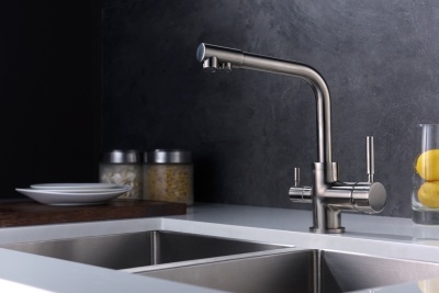 Emar EC-3003NS, смеситель, сатин Детальное фото товара: Emar EC-3003NS, смеситель, сатин