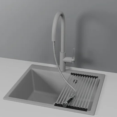 Детальное фото товара: GRANULA 8168 смеситель, гранит, алюминиум