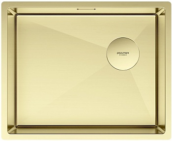 Фото товара: Paulmark NEXT-SKEW 54 UNI, мойка, нержавеющая сталь, светлое золото