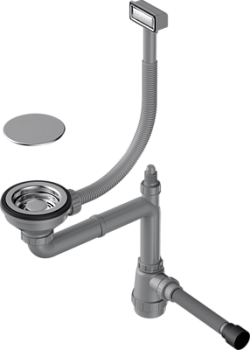 Фото товара: Omoikiri WK-1C-IN Арматура для одночашевых моек с прямоугольным перелив, нерж.сталь