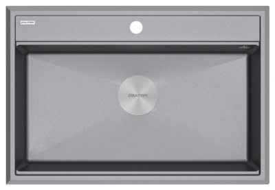 Paulmark STEPIA 80, мойка, гранит, серый металлик Paulmark STEPIA 80, мойка, гранит, серый металлик