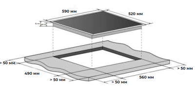 Детальное фото товара: MEFERI MEH604BK ULTRA стеклокерамическая поверхность