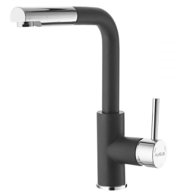 ALVEUS SIROS - P G91 CARBON, смеситель, гранит, карбон