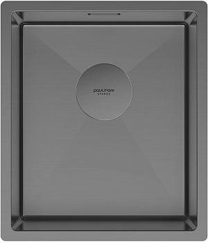 Фото товара: Paulmark NEXT 38 UNI, мойка, нержавеющая сталь, вороненая сталь