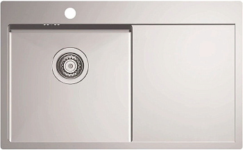 Фото товара: ALVEUS QUARTO 30 BRS-90, мойка, нержавеющая сталь брашированная (в комплекте с сифоном 1130551)
