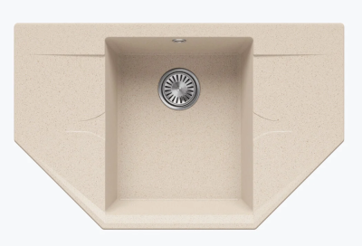 Polygran RIFF-800, мойка, мрамор, кремовый 327
