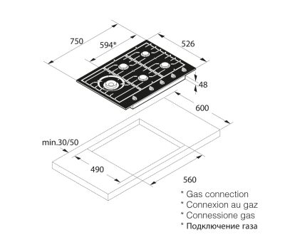 ASKO HG1776AB Детальное фото товара: ASKO HG1776AB газовая поверхность