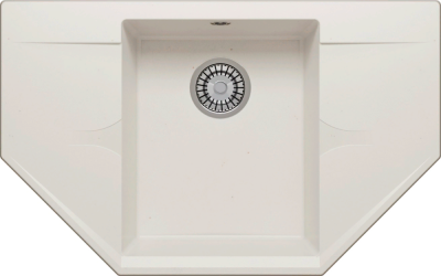 Детальное фото товара: Polygran RIFF-800, мойка, мрамор, белый хлопок 36