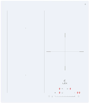 Фото товара: LEX EVI 431A WH индукционная поверхность