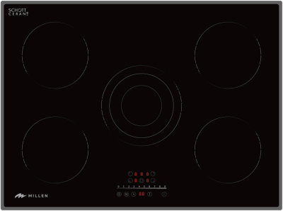 Детальное фото товара: MILLEN MEH 702 BL стеклокерамическая поверхность