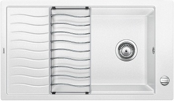 Фото товара: Blanco Elon XL 8S, мойка, гранит, белый с клапаном-автоматом