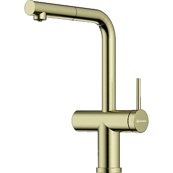 Фото товара: Omoikiri Karatsu-S LG, смеситель, светлое золото