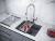 Paulmark LUMI 55UNI, мойка, гранит, серый металлик Детальное фото товара: Paulmark LUMI 55UNI, мойка, гранит, серый металлик