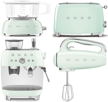 Фото товара: Smeg KLF04PGEU + TSF01PGEU + EGF03PGEU + BLF03PGEU + HMF01PGEU + CJF11PGEU
