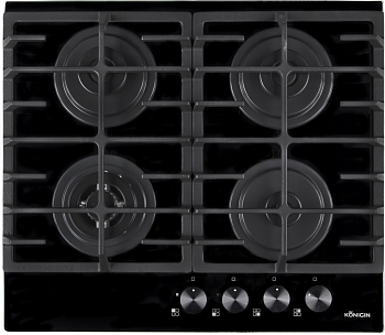 Фото товара: Konigin Flash 604 BKGW газовая поверхность