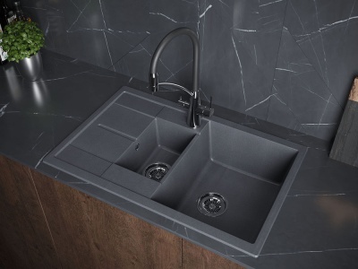 Paulmark FLUGEN 60/1,5, мойка, гранит, графит Детальное фото товара: Paulmark FLUGEN 60/1,5, мойка, гранит, графит