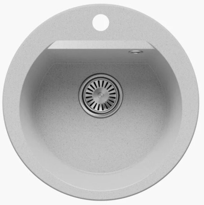 Polygran ATOL-460, мойка, мрамор, светло-серый 314