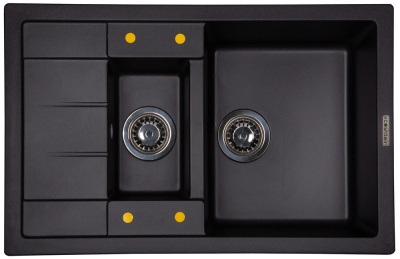 Ecoshtein RECHTECK 781.5, мойка, гранит, антрацит