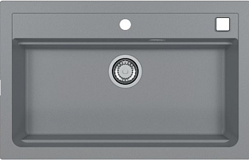 Фото товара: ALVEUS GRANITAL ATROX 40 CONCRETE - G81, мойка, гранит, серый (в комплекте с сифоном 1132823)