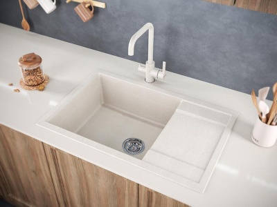 Paulmark FLUGEN 60, мойка, гранит, бежевый Детальное фото товара: Paulmark FLUGEN 60, мойка, гранит, бежевый