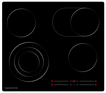 Фото товара: Zigmund & Shtain CN 44.6 B стеклокерамическая поверхность