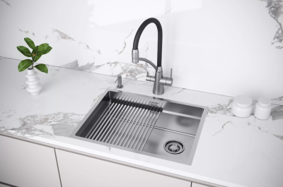 Paulmark SIEGEN, смеситель, брашированная сталь Детальное фото товара: Paulmark SIEGEN, смеситель, брашированная сталь